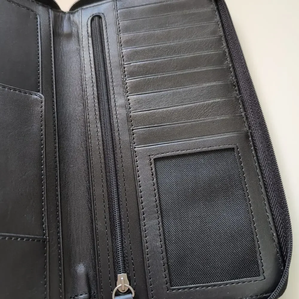 Ping black leather